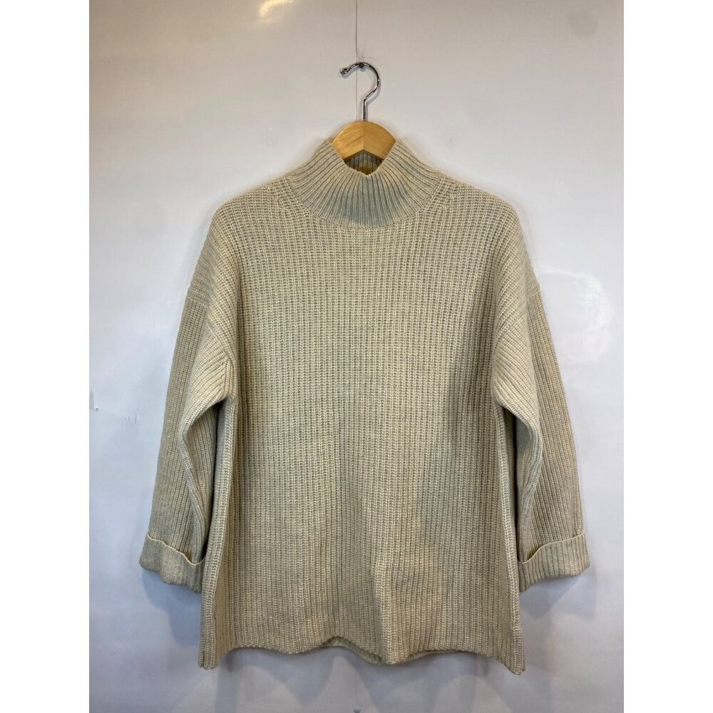 See by Chloe High Neck Wool Blend Sweater Cloudy Cream Women's Size Small
